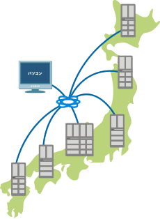 日本全国に広がって設置したキャビネットの利用状況も、監視ソフト(オプション)を使えば1画面で確認が可能です。