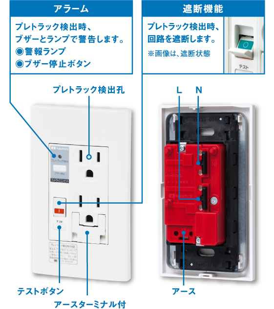 アラーム　遮断機能　プレトラック検出回路