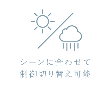 シーンに合わせて制御切り替え可能