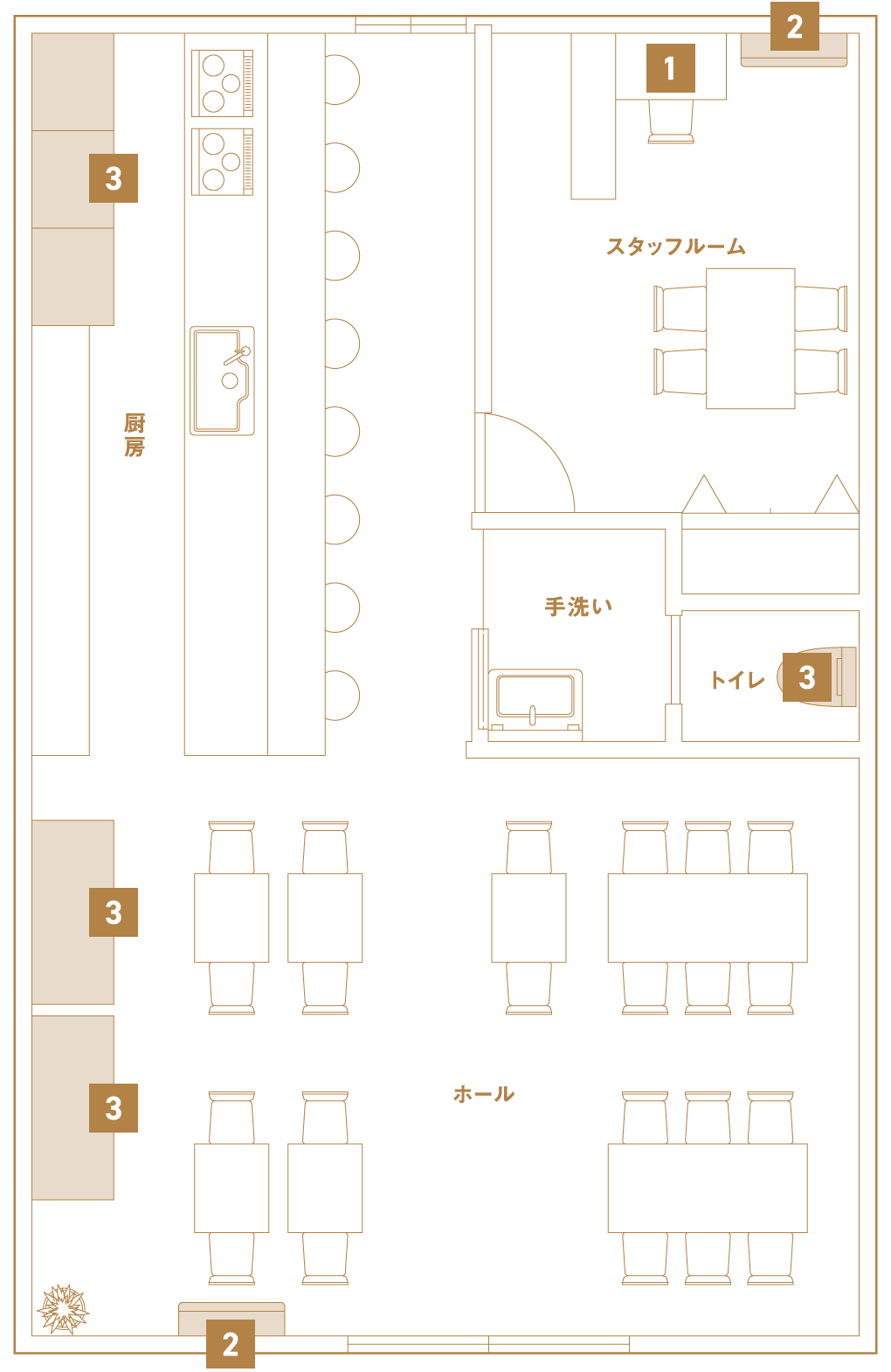 飲食店の間取り図
