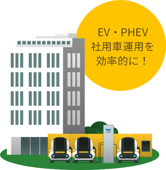 EV・PHEV社用車運用を効率的に！